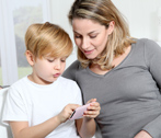 Parents and kids with autism