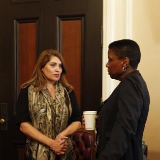 Ursula Burns and Assemblymember Sharon Quirk-Silva